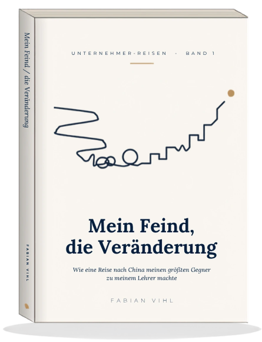 »Mein Feind, die Veränderung«, gedruckte Ausgabe, halb aufgestellt